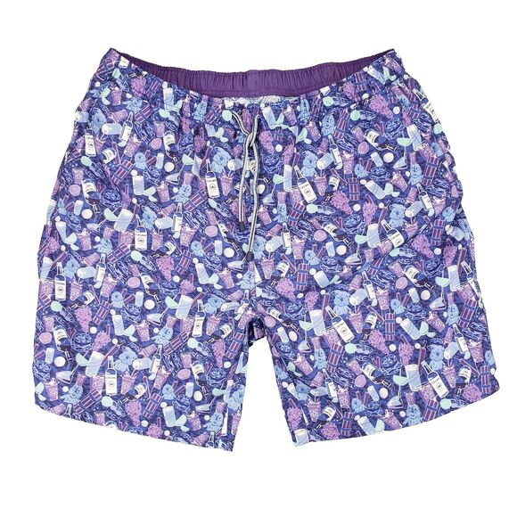Peter Millar Seaside Swim Shorts Mens XL Purple Transfusion Boom Boom Trunks